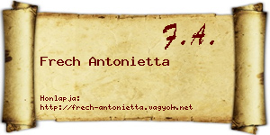 Frech Antonietta névjegykártya