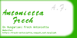 antonietta frech business card